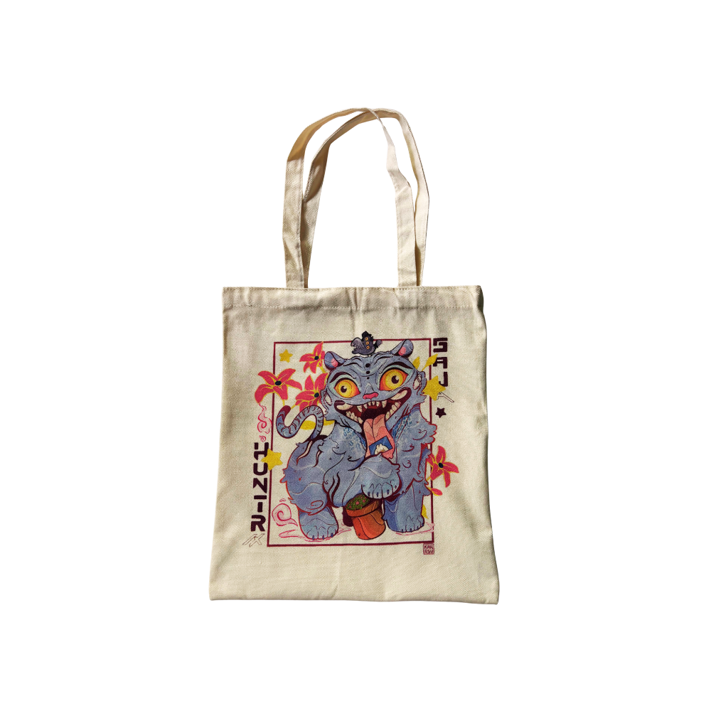 Tote bag met Kpop Demon Hunters "Derpy" print