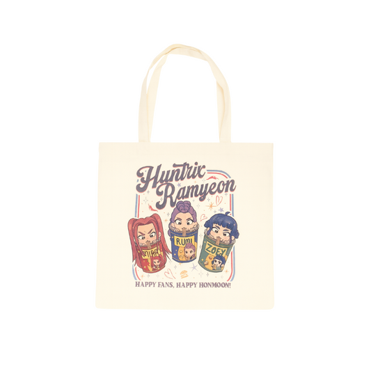 Tote bag met Kpop Demon Hunters "Huntrix Ramyeon" print